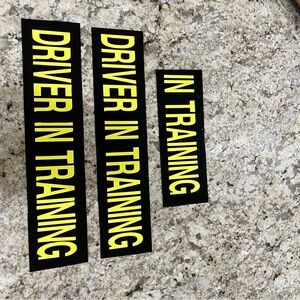 Driver In Training Decal Set - Black and Yellow